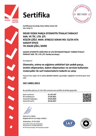Sertifikalarımız