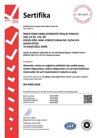 Sertifikalarımız